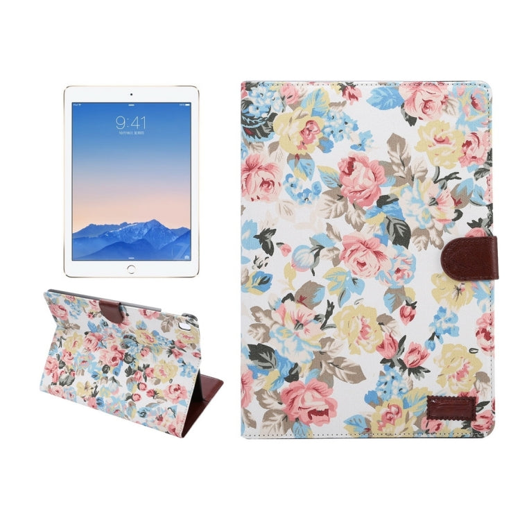 Flowers Cloth Pattern Horizontal Flip Leather Case with Sleep / Wake-up Function & Holder & Card Slots & Wallet for iPad Pro 9.7 inch