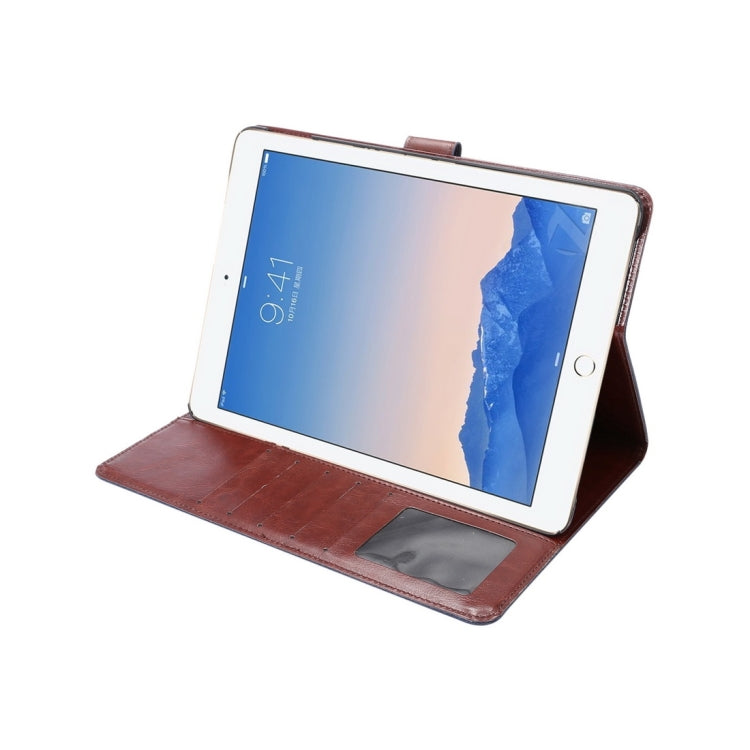 Crazy Horse Texture Horizontal Flip Leather Case with Sleep / Wake-up Function & Holder & Card Slots & Wallet for iPad Pro 9.7 inch