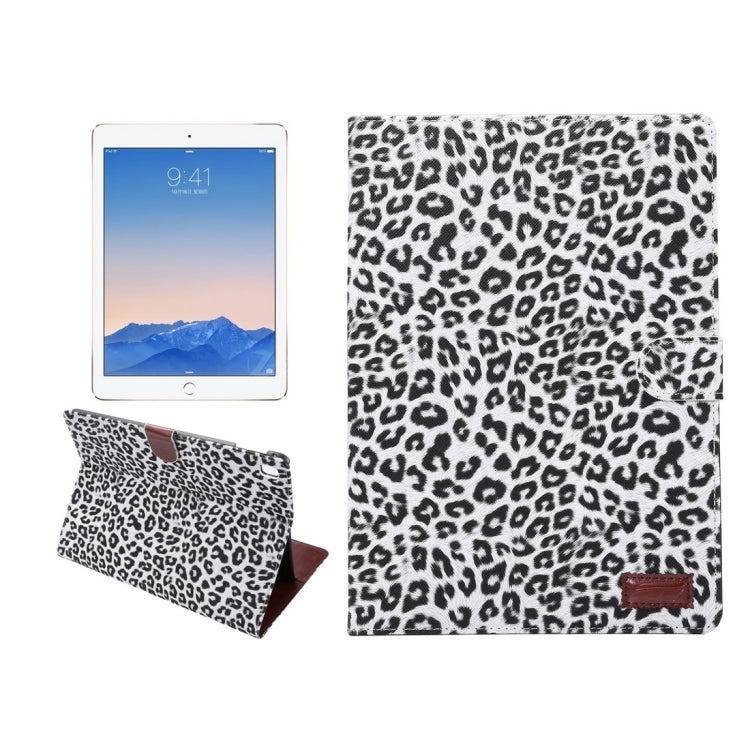 Leopard Pattern Horizontal Flip Leather Case with Sleep / Wake-up Function & Holder & Card Slots & Wallet for iPad Pro 9.7 inch(White)