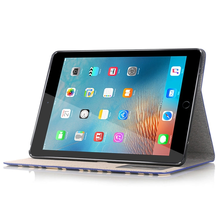 For iPad Pro 9.7 inch Color Matching Texture Horizontal Flip Leather Case with Card Slots & Holder & Wallet