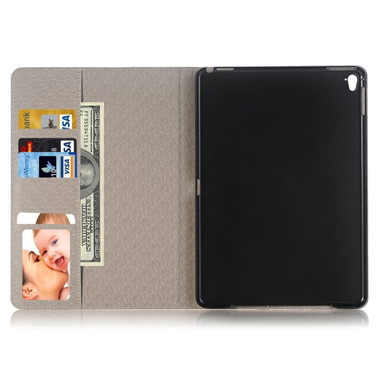 For iPad Pro 9.7 inch Color Matching Texture Horizontal Flip Leather Case with Card Slots & Holder & Wallet
