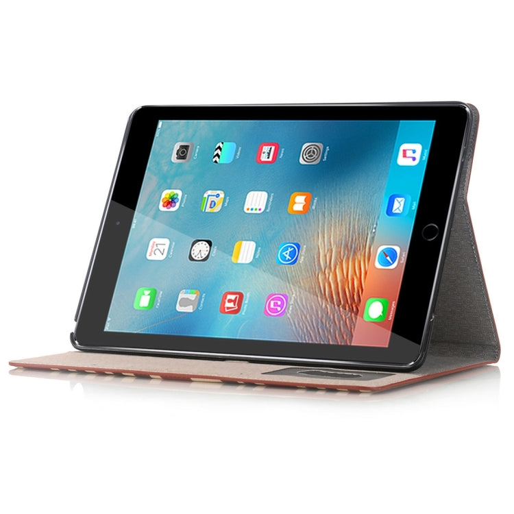 For iPad Pro 9.7 inch Color Matching Texture Horizontal Flip Leather Case with Card Slots & Holder & Wallet