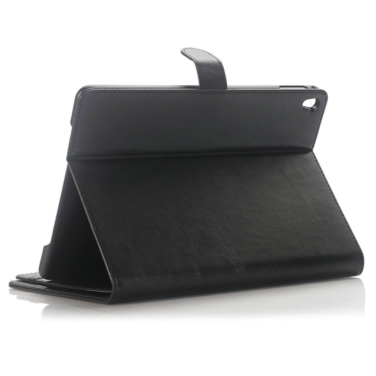 For iPad Pro 9.7 inch Crazy Horse Texture Horizontal Flip Solid Color Leather Case with 3 Pages of Card Slots & Holder & Wallet
