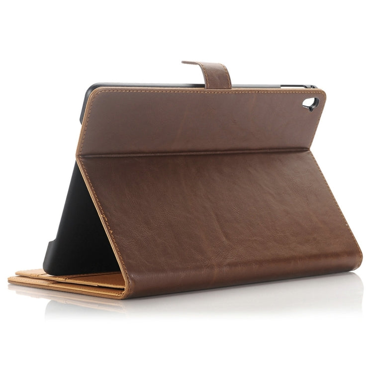 For iPad Pro 9.7 inch Crazy Horse Texture Horizontal Flip Solid Color Leather Case with 3 Pages of Card Slots & Holder & Wallet