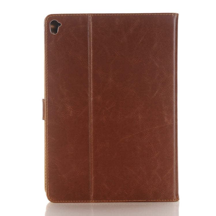 For iPad Pro 9.7 inch Crazy Horse Texture Horizontal Flip Solid Color Leather Case with 3 Pages of Card Slots & Holder & Wallet