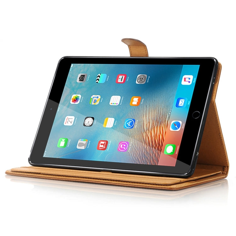 For iPad Pro 9.7 inch Crazy Horse Texture Horizontal Flip Solid Color Leather Case with 3 Pages of Card Slots & Holder & Wallet