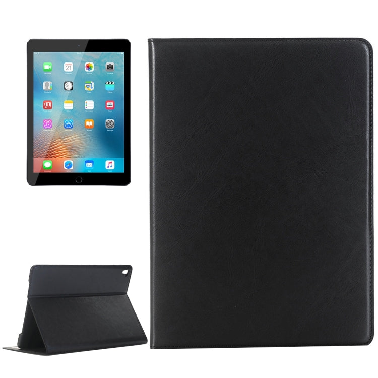 For iPad Pro 9.7 inch Crazy Horse Texture Horizontal Flip Solid Color Leather Case with Holder & Card Slots & Wallet
