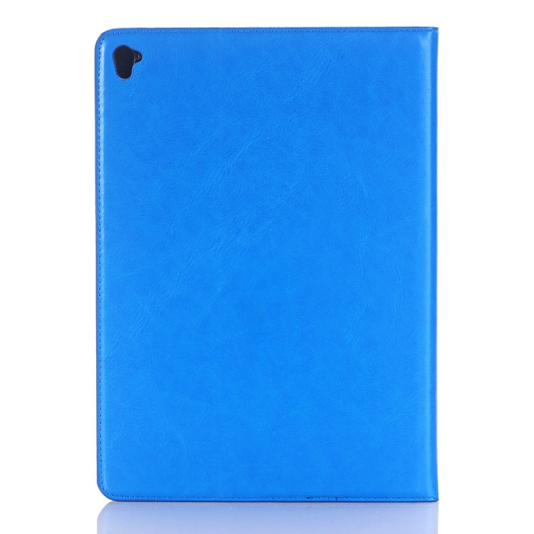 For iPad Pro 9.7 inch Crazy Horse Texture Horizontal Flip Solid Color Leather Case with Holder & Card Slots & Wallet