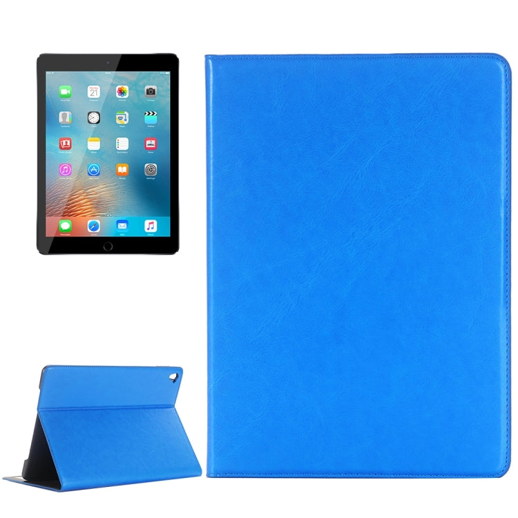 For iPad Pro 9.7 inch Crazy Horse Texture Horizontal Flip Solid Color Leather Case with Holder & Card Slots & Wallet