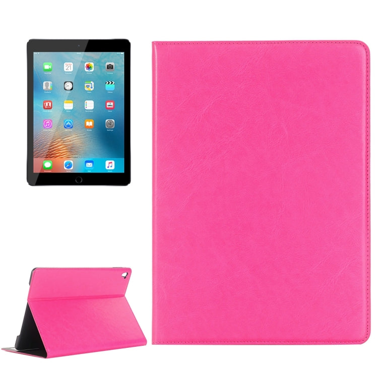 For iPad Pro 9.7 inch Crazy Horse Texture Horizontal Flip Solid Color Leather Case with Holder & Card Slots & Wallet