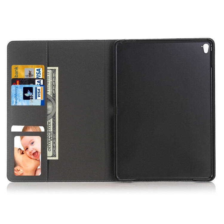 For iPad Pro 9.7 inch Crazy Horse Texture Horizontal Flip Solid Color Leather Case with Holder & Card Slots & Wallet
