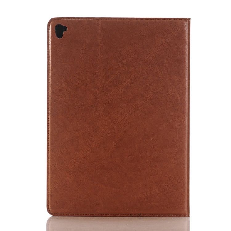 For iPad Pro 9.7 inch Crazy Horse Texture Horizontal Flip Solid Color Leather Case with Holder & Card Slots & Wallet
