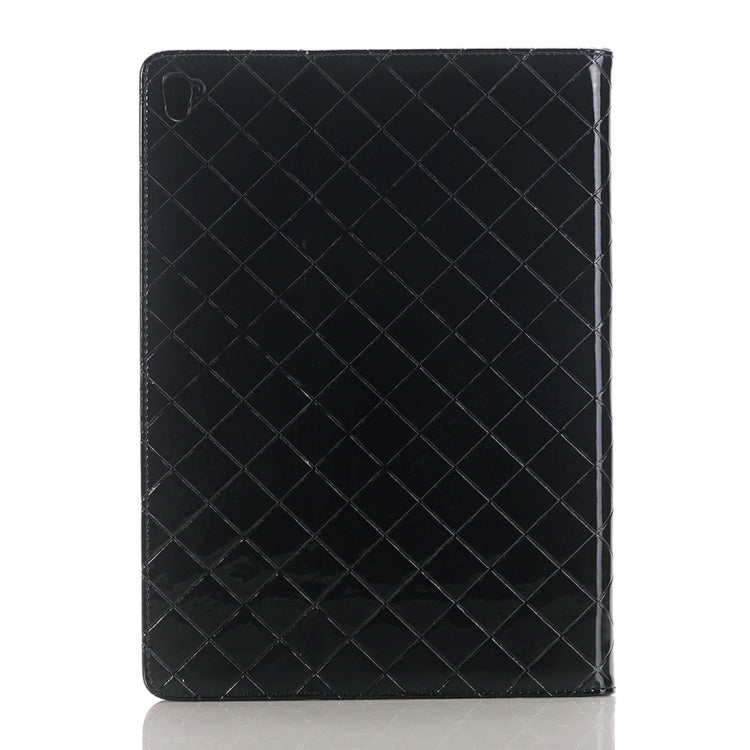 For iPad Pro 9.7 inch Grid Texture Horizontal Flip Solid Color Leather Case with Card Slots & Holder & Wallet