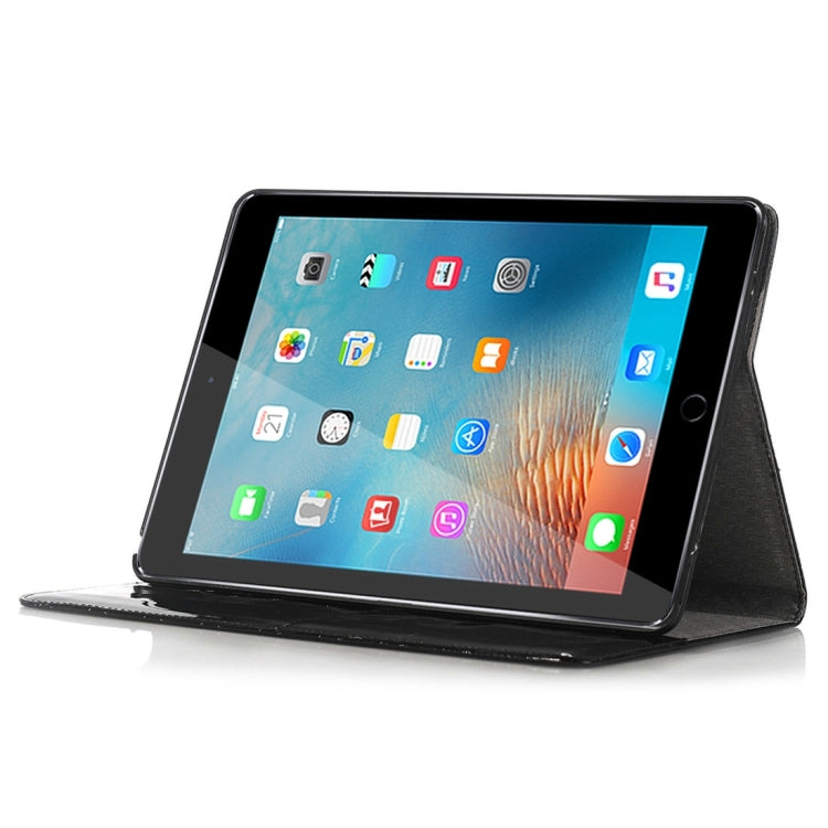 For iPad Pro 9.7 inch Grid Texture Horizontal Flip Solid Color Leather Case with Card Slots & Holder & Wallet