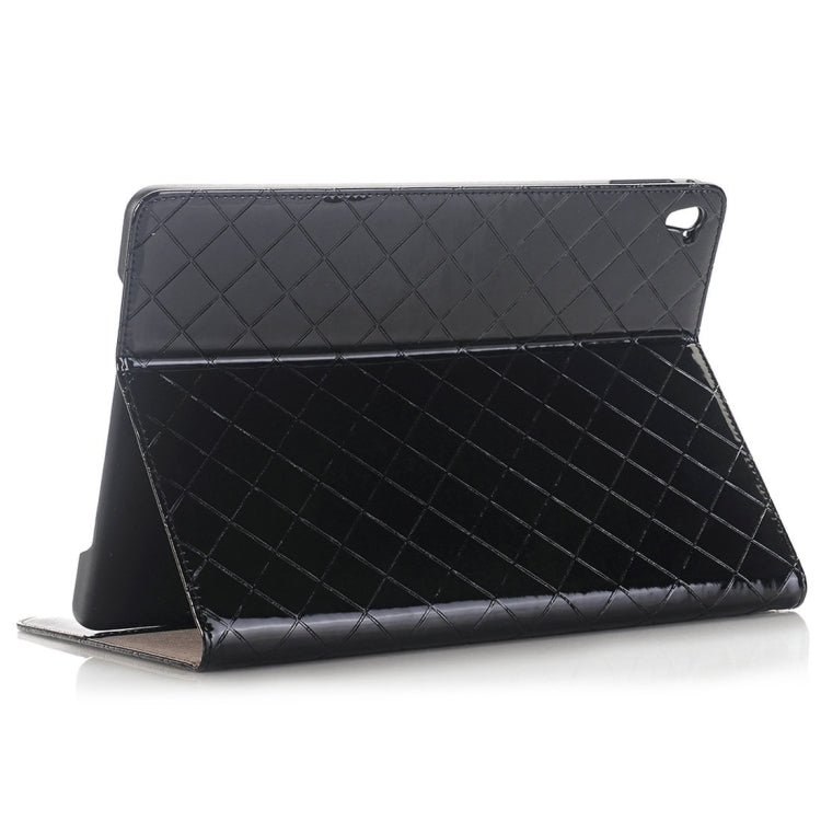 For iPad Pro 9.7 inch Grid Texture Horizontal Flip Solid Color Leather Case with Card Slots & Holder & Wallet