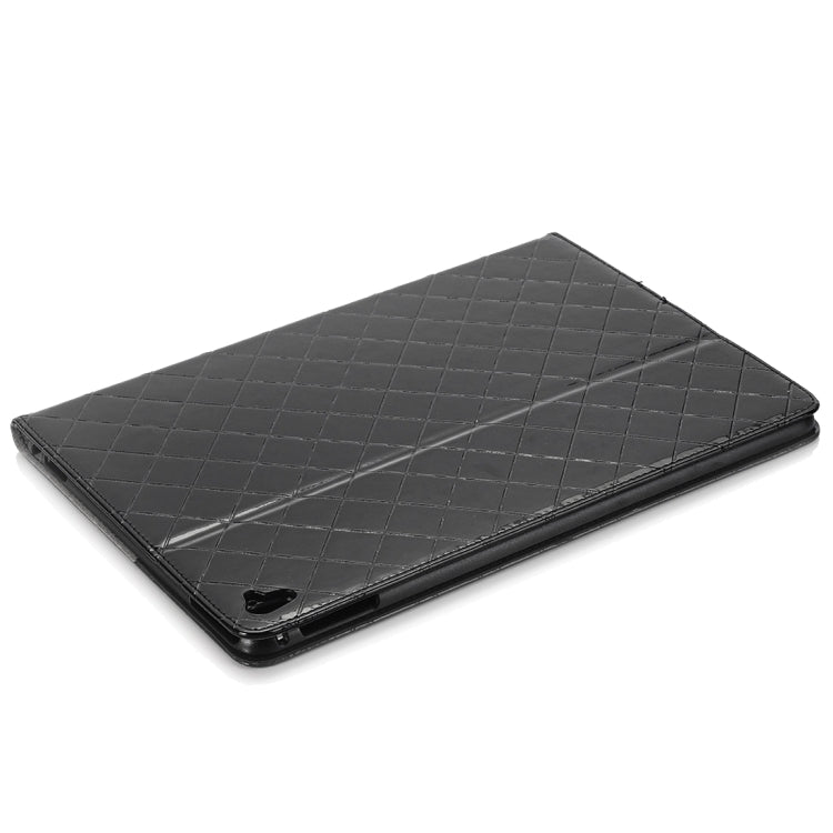 For iPad Pro 9.7 inch Grid Texture Horizontal Flip Solid Color Leather Case with Card Slots & Holder & Wallet