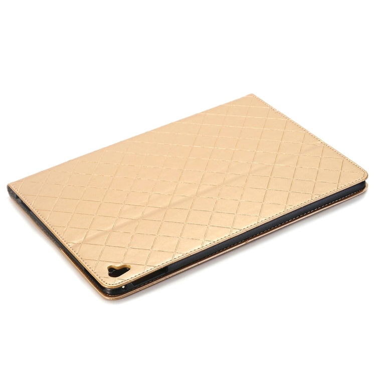 For iPad Pro 9.7 inch Grid Texture Horizontal Flip Solid Color Leather Case with Card Slots & Holder & Wallet