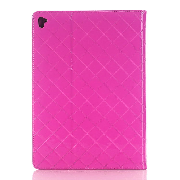 For iPad Pro 9.7 inch Grid Texture Horizontal Flip Solid Color Leather Case with Card Slots & Holder & Wallet