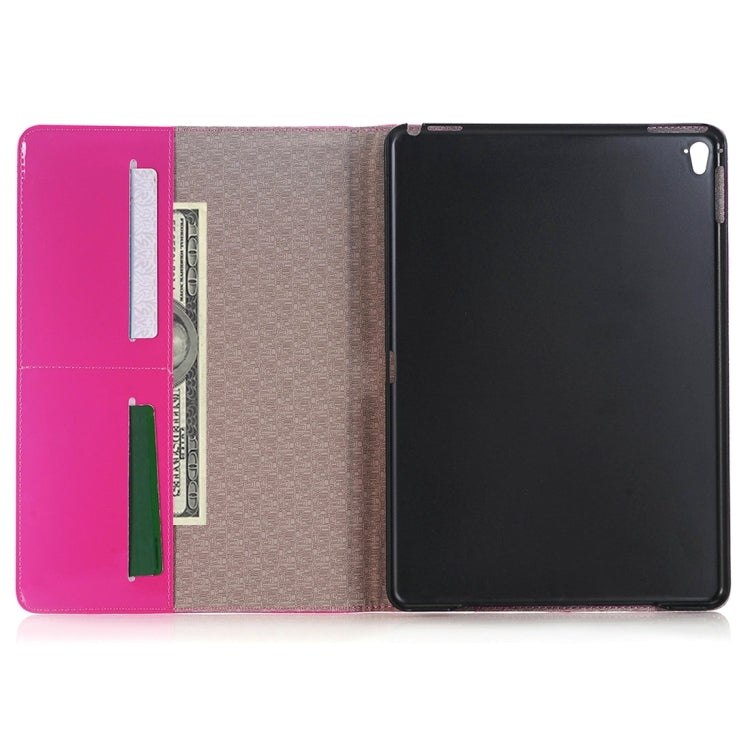 For iPad Pro 9.7 inch Grid Texture Horizontal Flip Solid Color Leather Case with Card Slots & Holder & Wallet