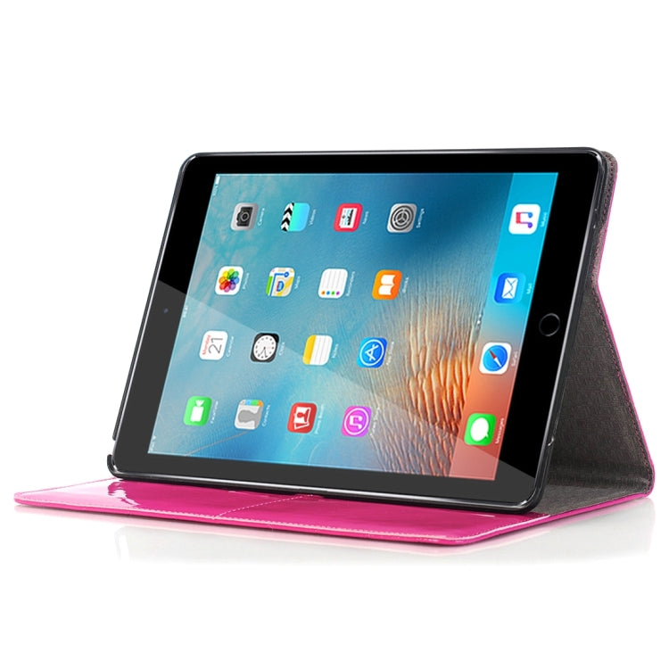For iPad Pro 9.7 inch Grid Texture Horizontal Flip Solid Color Leather Case with Card Slots & Holder & Wallet