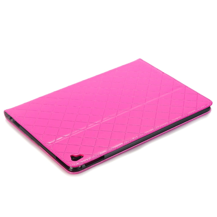 For iPad Pro 9.7 inch Grid Texture Horizontal Flip Solid Color Leather Case with Card Slots & Holder & Wallet