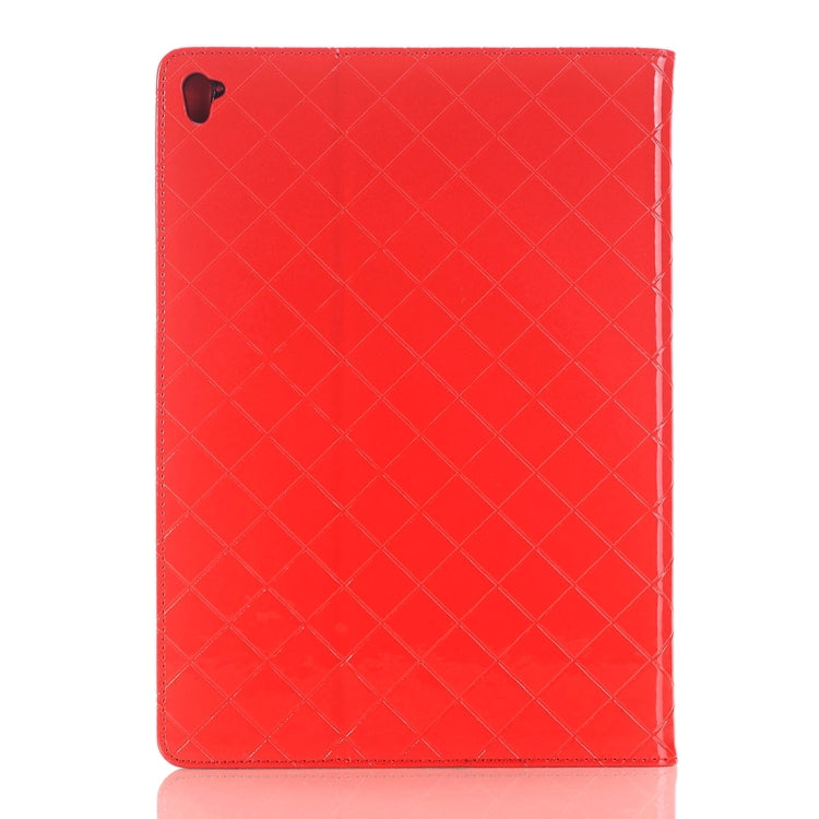 For iPad Pro 9.7 inch Grid Texture Horizontal Flip Solid Color Leather Case with Card Slots & Holder & Wallet