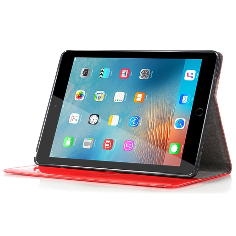 For iPad Pro 9.7 inch Grid Texture Horizontal Flip Solid Color Leather Case with Card Slots & Holder & Wallet