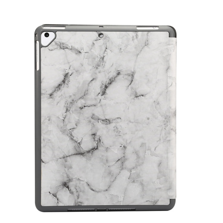 Marble Texture Pattern Horizontal Flip Case for iPad 9.7 (2018) , with Three-folding Holder & Pen Slots