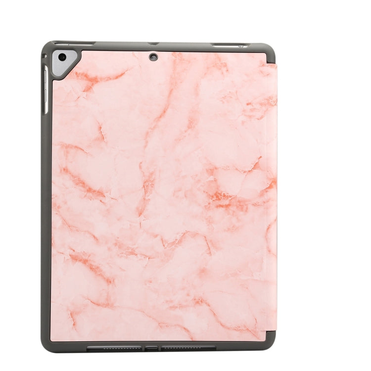 Marble Texture Pattern Horizontal Flip Case for iPad 9.7 (2018) , with Three-folding Holder & Pen Slots