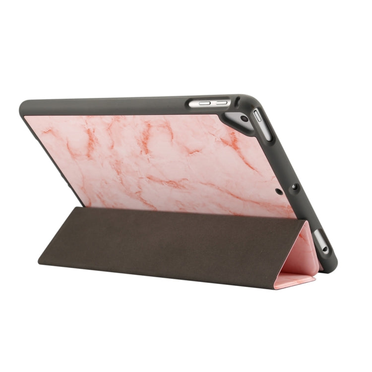 Marble Texture Pattern Horizontal Flip Case for iPad 9.7 (2018) , with Three-folding Holder & Pen Slots
