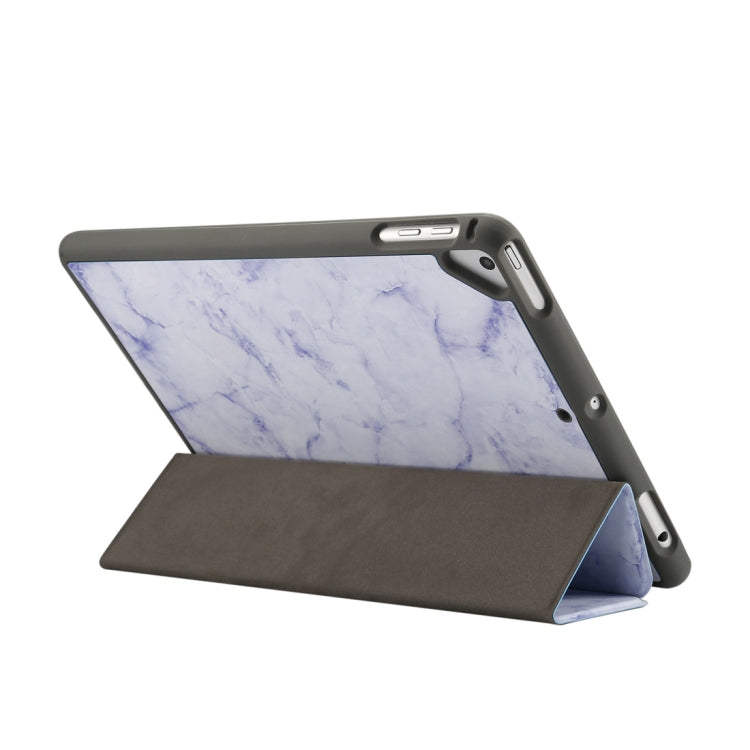 Marble Texture Pattern Horizontal Flip Case for iPad 9.7 (2018) , with Three-folding Holder & Pen Slots