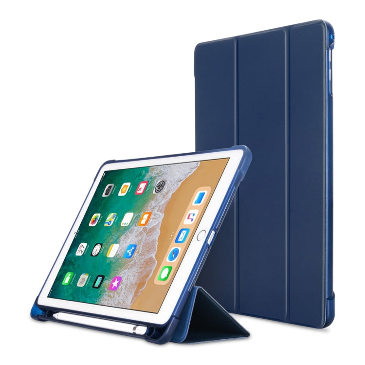 Litchi Texture Flip Leather Case for iPad 9.7(2017) / 9.7(2018)/ Air2 / Air, with Three-folding Holder & Pen Slots