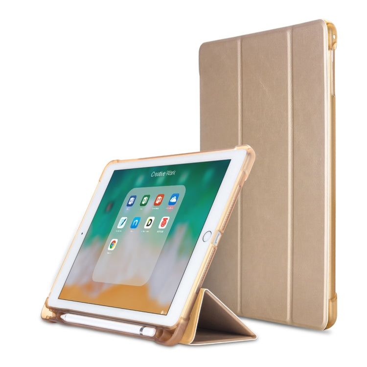 Litchi Texture Flip Leather Case for iPad 9.7(2017) / 9.7(2018)/ Air2 / Air, with Three-folding Holder & Pen Slots
