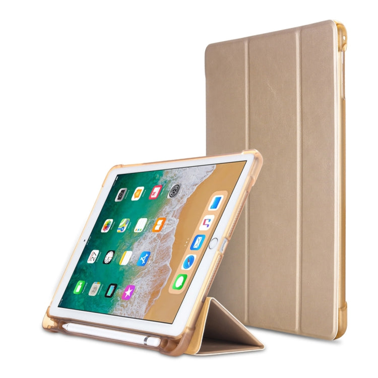Litchi Texture Flip Leather Case for iPad 9.7(2017) / 9.7(2018)/ Air2 / Air, with Three-folding Holder & Pen Slots