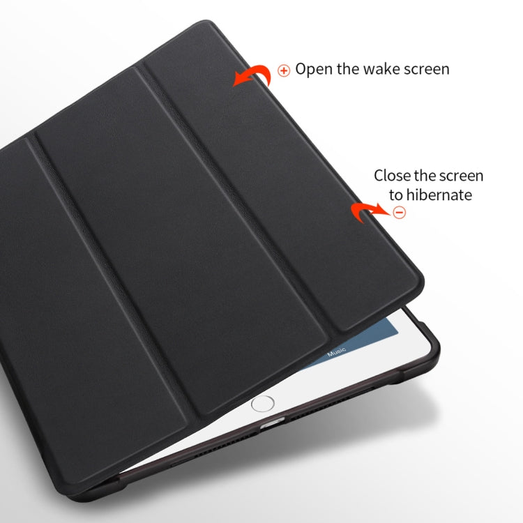 Litchi Texture Flip Leather Case for iPad 9.7(2017) / 9.7(2018)/ Air2 / Air, with Three-folding Holder & Pen Slots