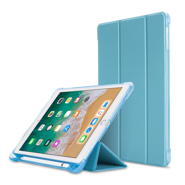 Litchi Texture Flip Leather Case for iPad 9.7(2017) / 9.7(2018)/ Air2 / Air, with Three-folding Holder & Pen Slots