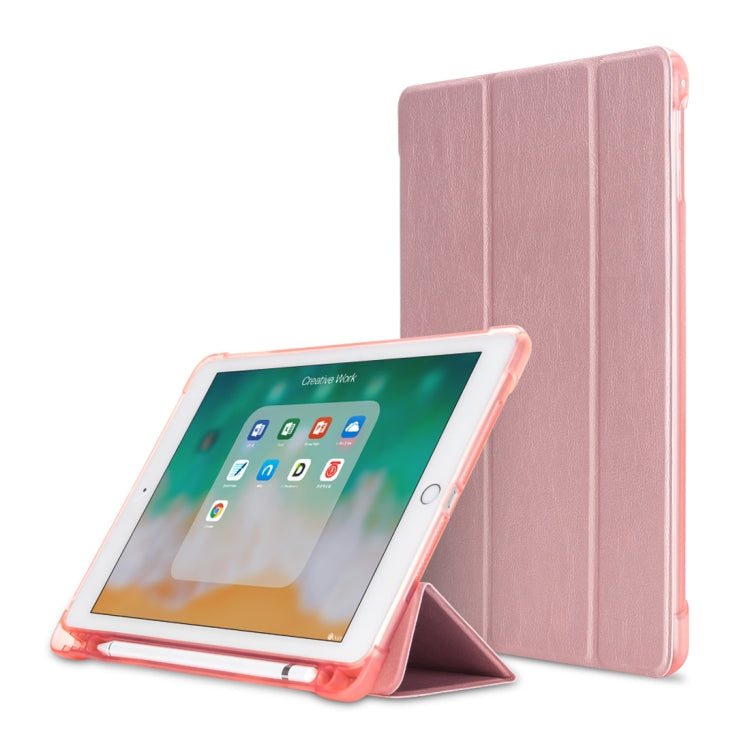 Litchi Texture Flip Leather Case for iPad 9.7(2017) / 9.7(2018)/ Air2 / Air, with Three-folding Holder & Pen Slots