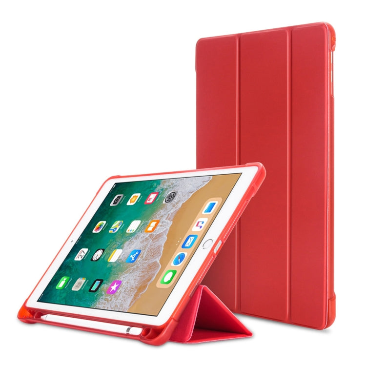 Litchi Texture Flip Leather Case for iPad 9.7(2017) / 9.7(2018)/ Air2 / Air, with Three-folding Holder & Pen Slots