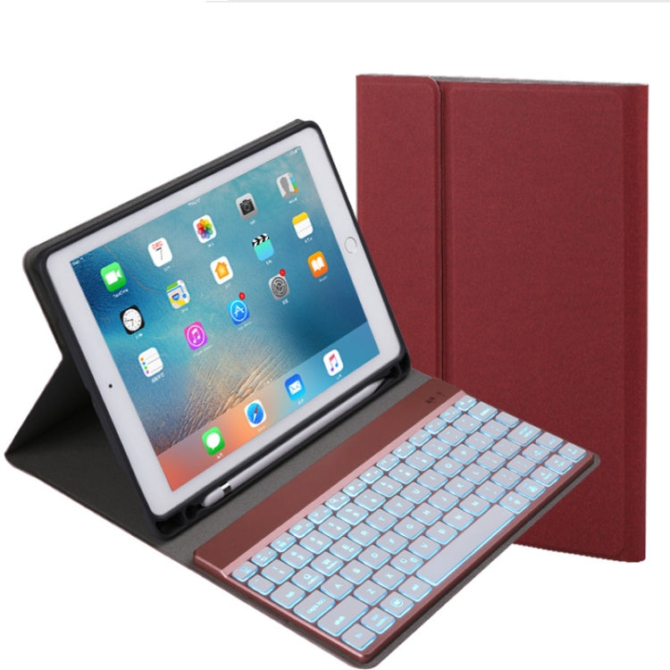 508A Detachable Bluetooth Keyboard + Horizontal Flip Leather Tablet Case with Holder & Colorful Backlight for iPad Pro 9.7 inch, iPad Air, iPad Air 2, iPad 9.7 inch (2017), iPad 9.7 inch (2018)