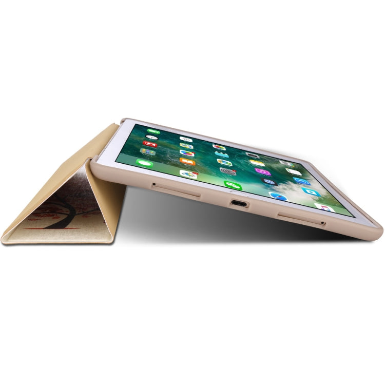 Maple Pattern Horizontal Flip PU Leather Case for iPad Pro 9.7 (2016), with Three-folding Holder & Honeycomb TPU Cover