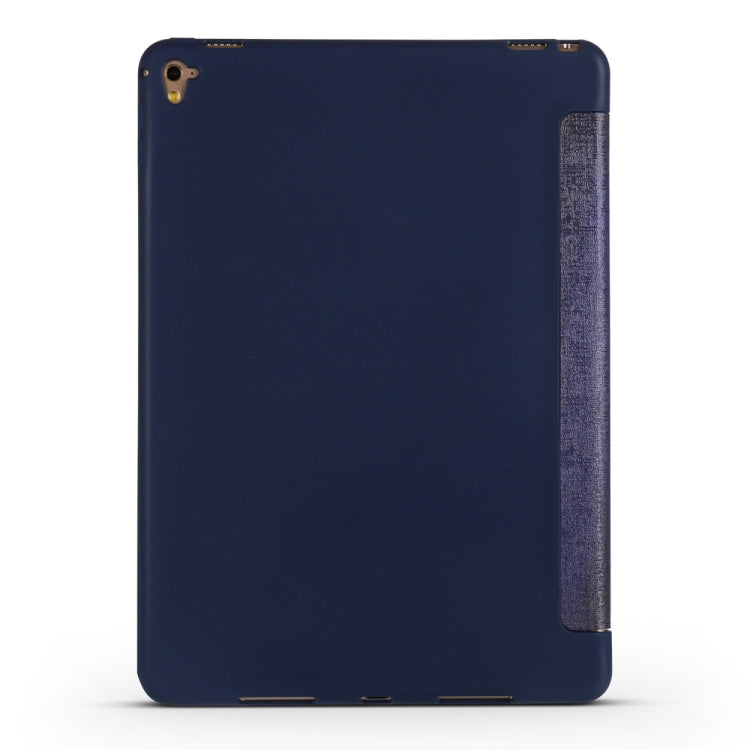 Blue Tree Pattern Horizontal Flip PU Leather Case for iPad Pro 9.7 (2016), with Three-folding Holder & Honeycomb TPU Cover