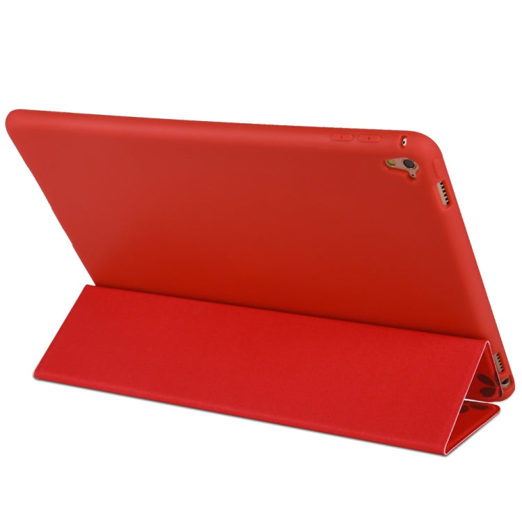 Sakura Pattern Horizontal Flip PU Leather Case for iPad Pro 9.7 (2016), with Three-folding Holder & Honeycomb TPU Cover