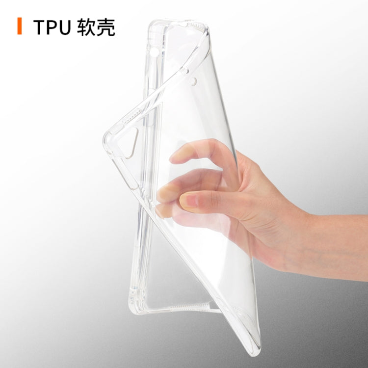 Transparent TPU Soft Protective Back Cover Case for iPad Pro 9.7 inch & iPad 9.7 (2018) & iPad 5 & 6, with Pen Slots