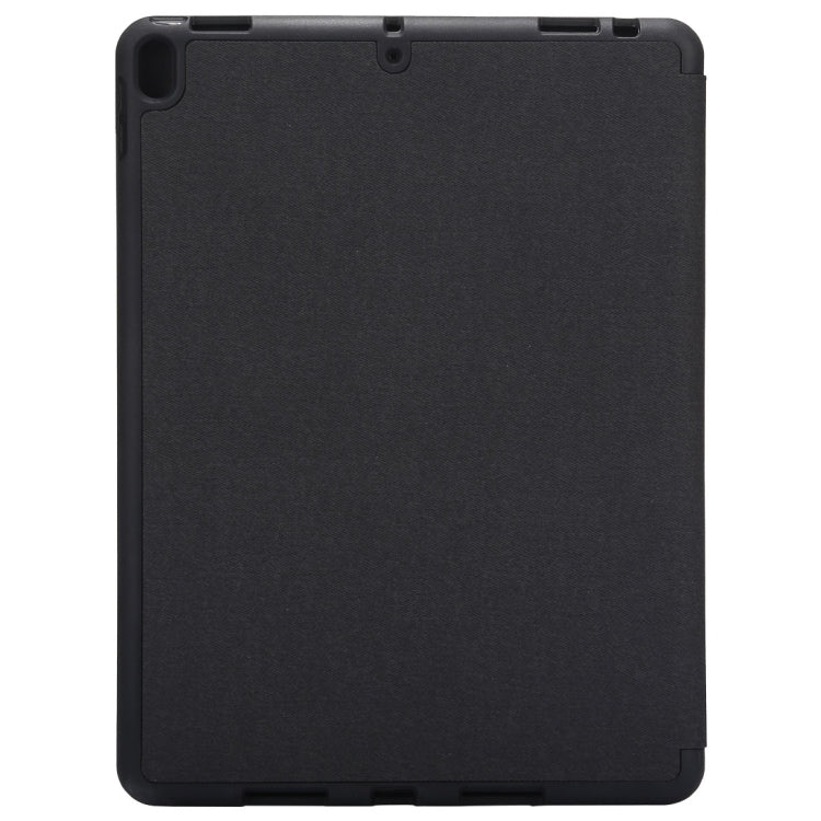 Cloth Texture Pattern Case for iPad 9.7 (2018) & iPad 9.7 inch (2017), with Three-folding Holder & Pen Slots