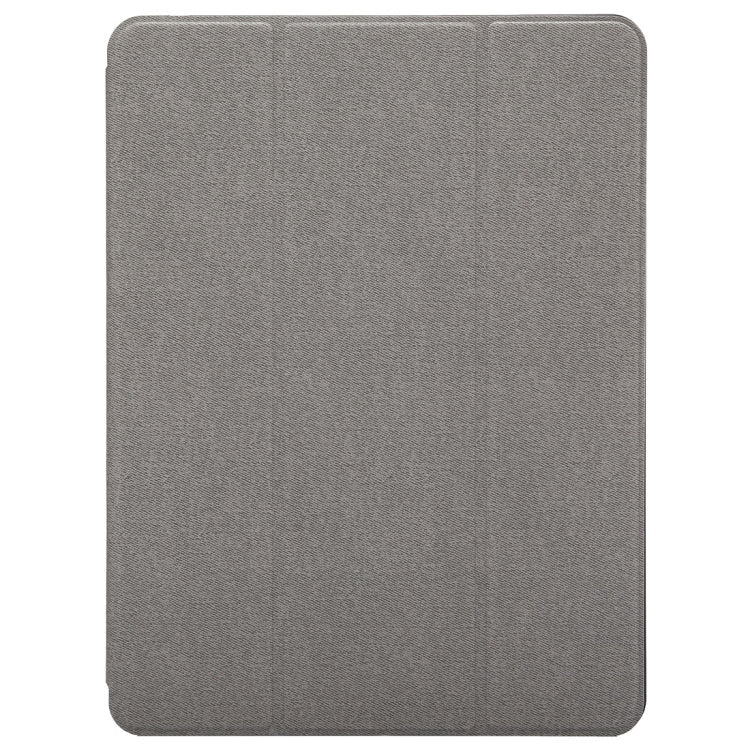 Cloth Texture Pattern Case for iPad 9.7 (2018) & iPad 9.7 inch (2017), with Three-folding Holder & Pen Slots
