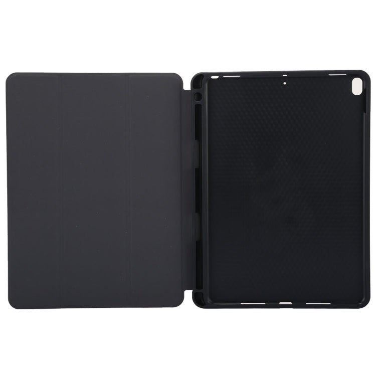 Cloth Texture Pattern Case for iPad 9.7 (2018) & iPad 9.7 inch (2017), with Three-folding Holder & Pen Slots