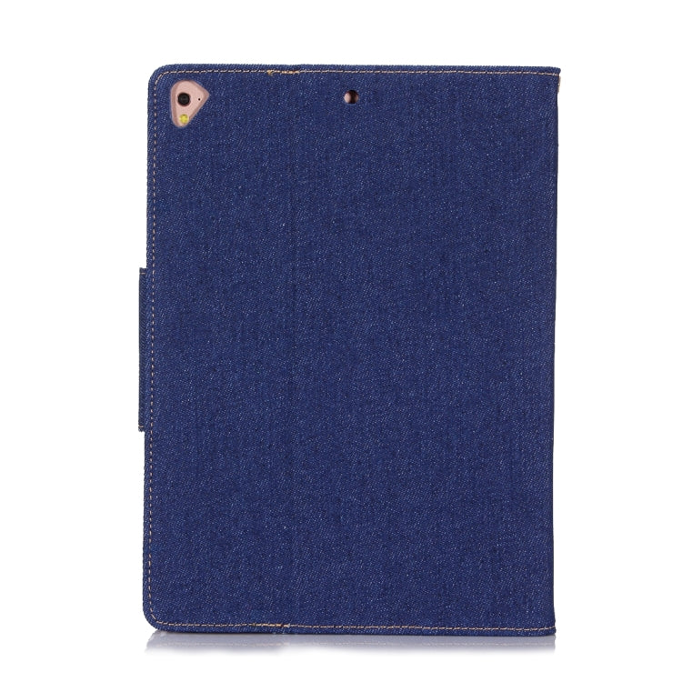 For iPad 9.7 (2018) & iPad 9.7 (2017) / Air 2 / Air Retro Denim Cloth Texture Universal Horizontal Flip Leather Case with Holder & Card Slots & Sleep / Wake-up