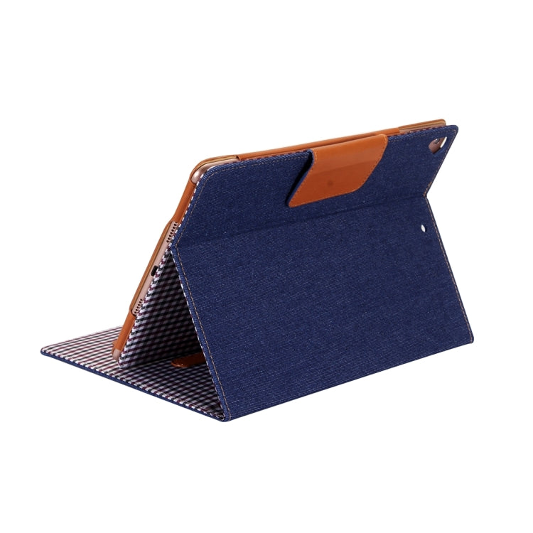 For iPad 9.7 (2018) & iPad 9.7 (2017) / Air 2 / Air Retro Denim Cloth Texture Universal Horizontal Flip Leather Case with Holder & Card Slots & Sleep / Wake-up