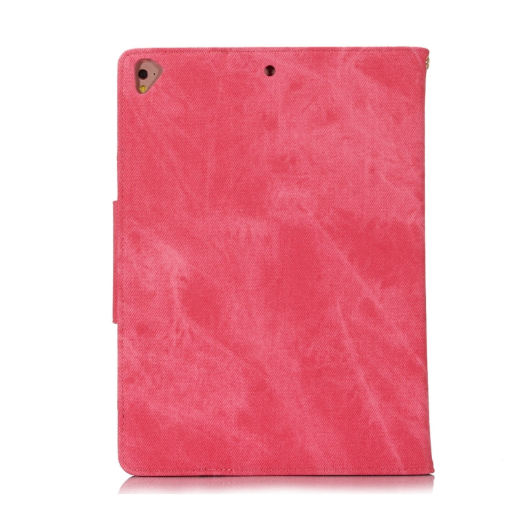 For iPad 9.7 (2018) & iPad 9.7 (2017) / Air 2 / Air Retro Denim Cloth Texture Universal Horizontal Flip Leather Case with Holder & Card Slots & Sleep / Wake-up