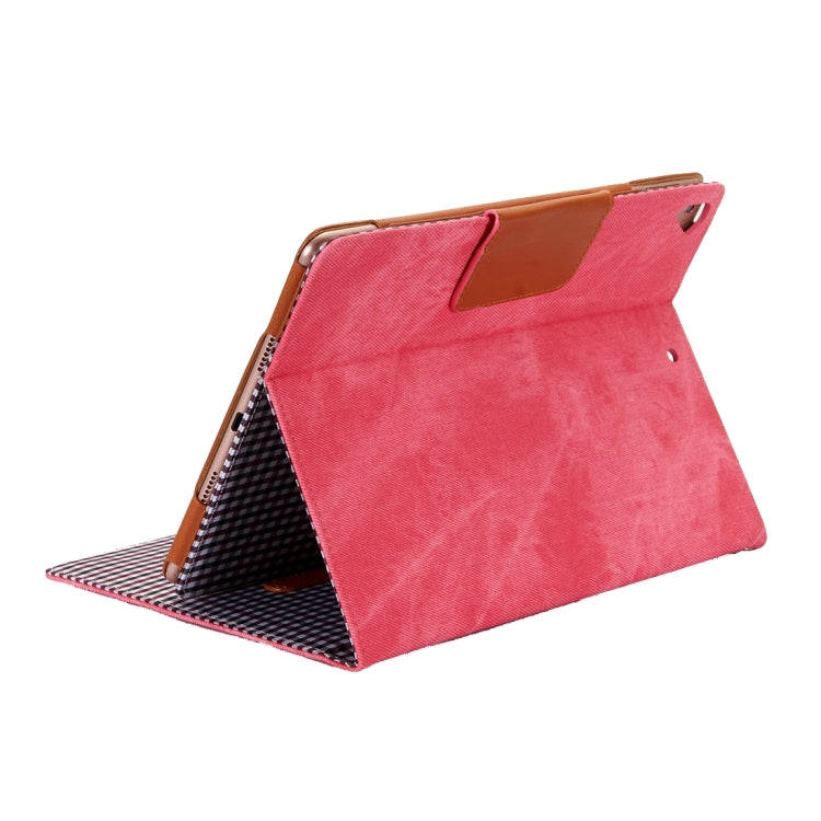 For iPad 9.7 (2018) & iPad 9.7 (2017) / Air 2 / Air Retro Denim Cloth Texture Universal Horizontal Flip Leather Case with Holder & Card Slots & Sleep / Wake-up